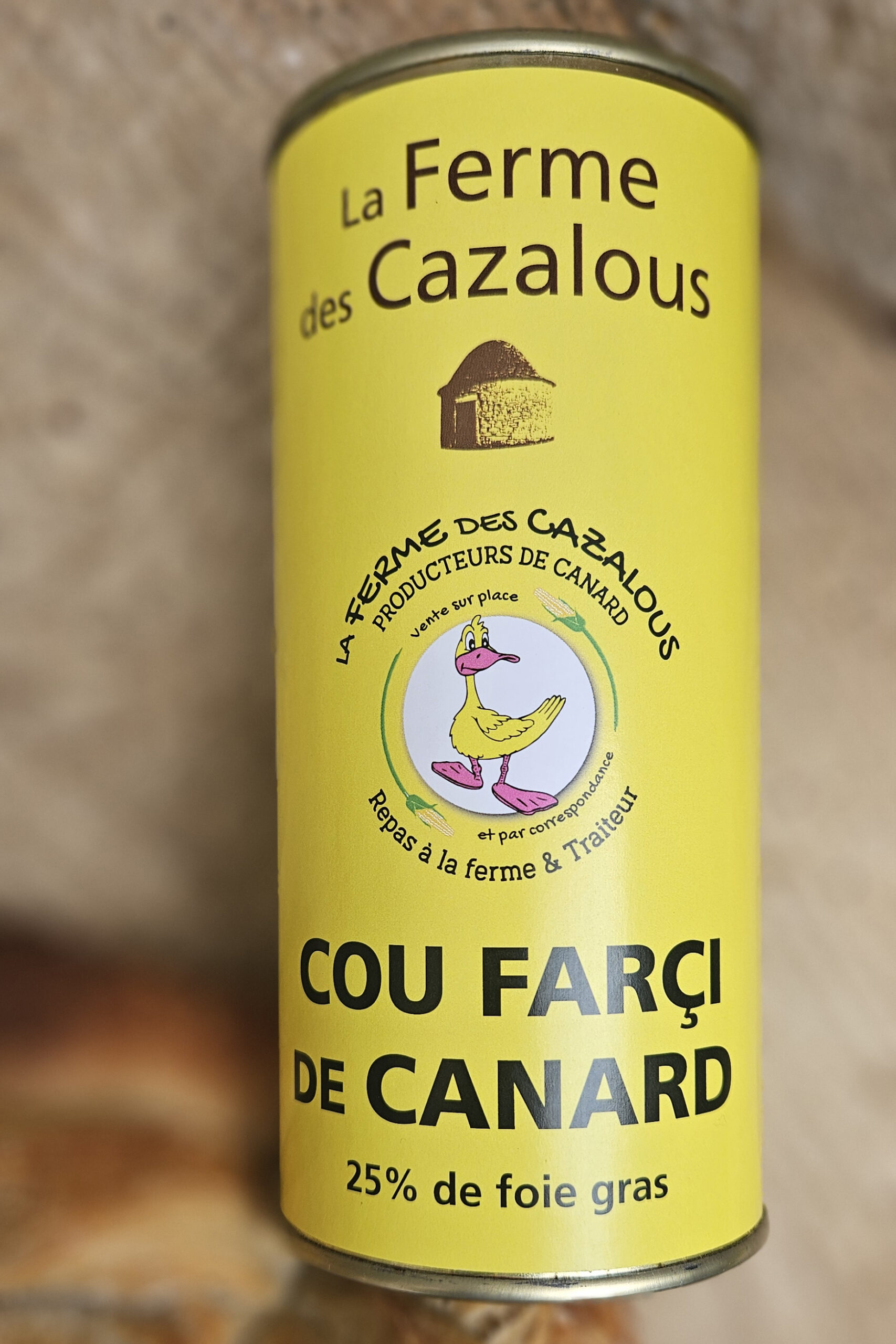 Cou farçi de canard 25% de foie gras