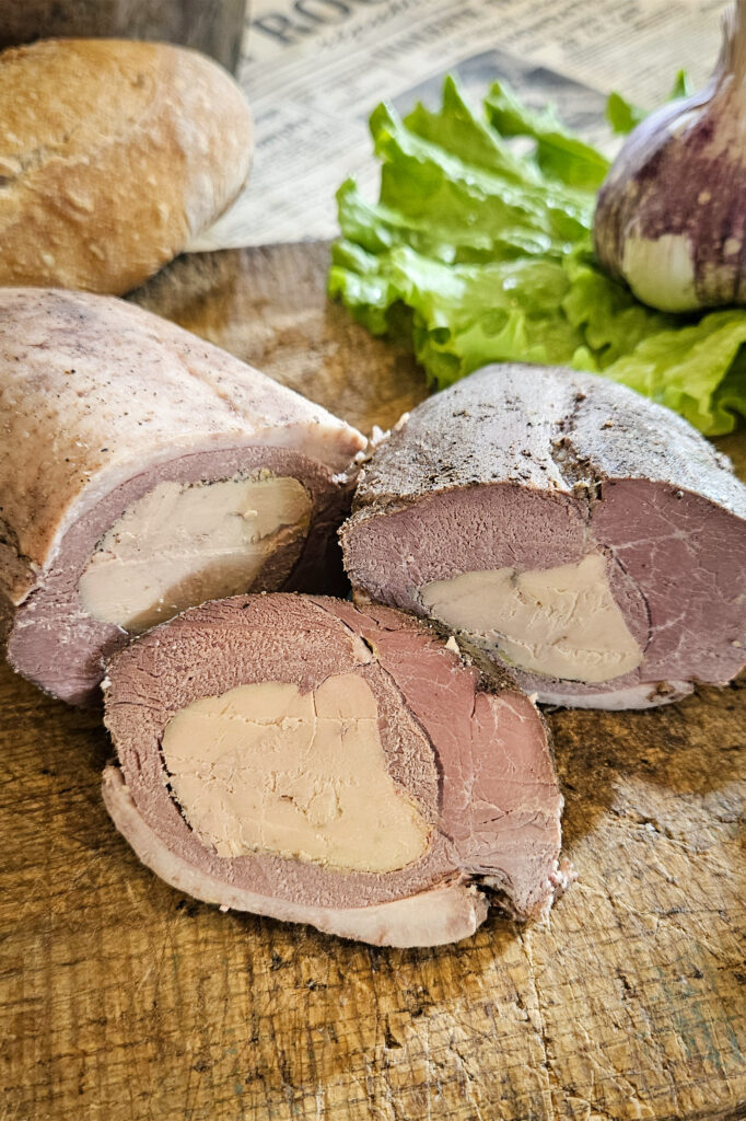 Magret de canard fourré au foie gras ( 25% ) ferme des cazalous
