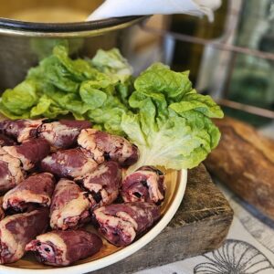 Coeurs de canards de la ferme des cazalous frais à cuisiner