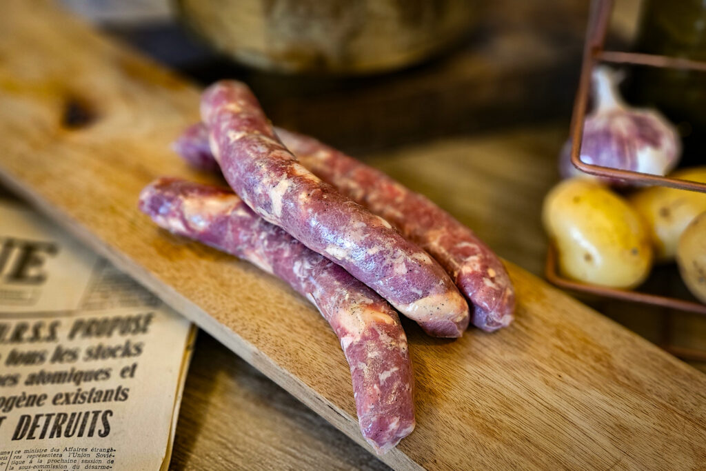 Saucisse de foie gras fourrée avec 25% de foie gras de la ferme des cazalous